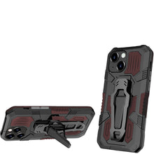 Cargar imagen en el visor de la galería, Funda Uso Rudo Para iPhone 13 Mini Con Soporte Robot Clip Case más mica 9D 2pz