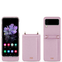 Cargar imagen en el visor de la galería, Funda Cartera De Lujo Con Correa Muñeca Card Pocket Diary Para Samsung Z Flip 3