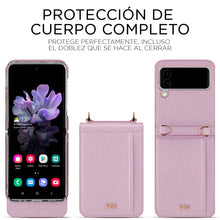 Cargar imagen en el visor de la galería, Funda Cartera De Lujo Con Correa Muñeca Card Pocket Diary Para Samsung Z Flip 3