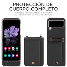 Cargar imagen en el visor de la galería, Funda Cartera De Lujo Con Correa Muñeca Card Pocket Diary Para Samsung Z Flip 3