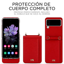 Cargar imagen en el visor de la galería, Funda Cartera De Lujo Con Correa Muñeca Card Pocket Diary Para Samsung Z Flip 3