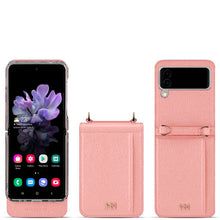 Cargar imagen en el visor de la galería, Funda Cartera De Lujo Con Correa Muñeca Card Pocket Diary Para Samsung Z Flip 3