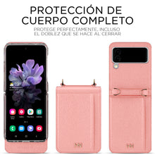 Cargar imagen en el visor de la galería, Funda Cartera De Lujo Con Correa Muñeca Card Pocket Diary Para Samsung Z Flip 3