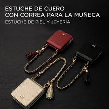 Cargar imagen en el visor de la galería, Funda Cartera De lujo Con Correa Muñeca Clutch Diary Para Samsung Z Flip 3
