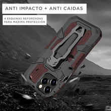 Cargar imagen en el visor de la galería, Funda de Uso Rudo Para iPhone 13 Pro Max Con Soporte Robot Clip Case Más Mica 9D 2pz