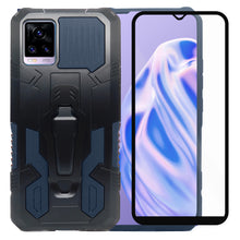 Cargar imagen en el visor de la galería, Funda Uso Rudo Para Vivo V20 Con Soporte Robot Clip Case Más Mica 9D 2pz