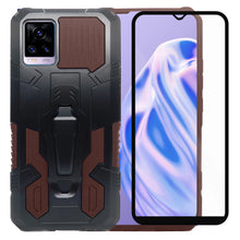 Cargar imagen en el visor de la galería, Funda Uso Rudo Para Vivo V20 Con Soporte Robot Clip Case Más Mica 9D 2pz