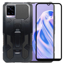 Cargar imagen en el visor de la galería, Funda Uso Rudo Para Vivo V20 Con Soporte Robot Clip Case Más Mica 9D 2pz
