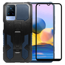 Cargar imagen en el visor de la galería, Funda Uso Rudo Para Vivo V21 Con Soporte Robot Clip Case Más Mica 9D 2PZ