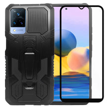 Cargar imagen en el visor de la galería, Funda Uso Rudo Para Vivo V21 Con Soporte Robot Clip Case Más Mica 9D 2PZ
