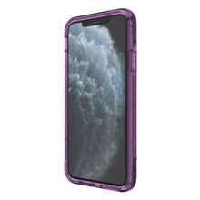 Cargar imagen en el visor de la galería, Vista frontal de la funda de uso rudo Raptic Air color púrpura para iPhone 11 Pro Max, mostrando la pantalla protegida y el diseño robusto