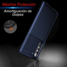 Cargar imagen en el visor de la galería, Funda Rugged Carbon Fibra Flexible Para Moto Edge 20
