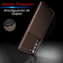Cargar imagen en el visor de la galería, Funda Rugged Carbon Fibra Flexible Para RealMe C15 Qualcome Edition