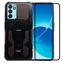 Cargar imagen en el visor de la galería, Funda de Uso Rudo Para Reno 6 5G Con Soporte Robot Clip Case