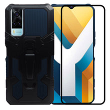 Cargar imagen en el visor de la galería, Funda de Uso Rudo Para Vivo Y53s 4G / Y33 Con Soporte Robot Clip Case