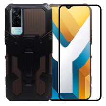 Cargar imagen en el visor de la galería, Funda de Uso Rudo Para Vivo Y53s 4G / Y33 Con Soporte Robot Clip Case