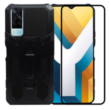 Cargar imagen en el visor de la galería, Funda de Uso Rudo Para Vivo Y53s 4G / Y33 Con Soporte Robot Clip Case