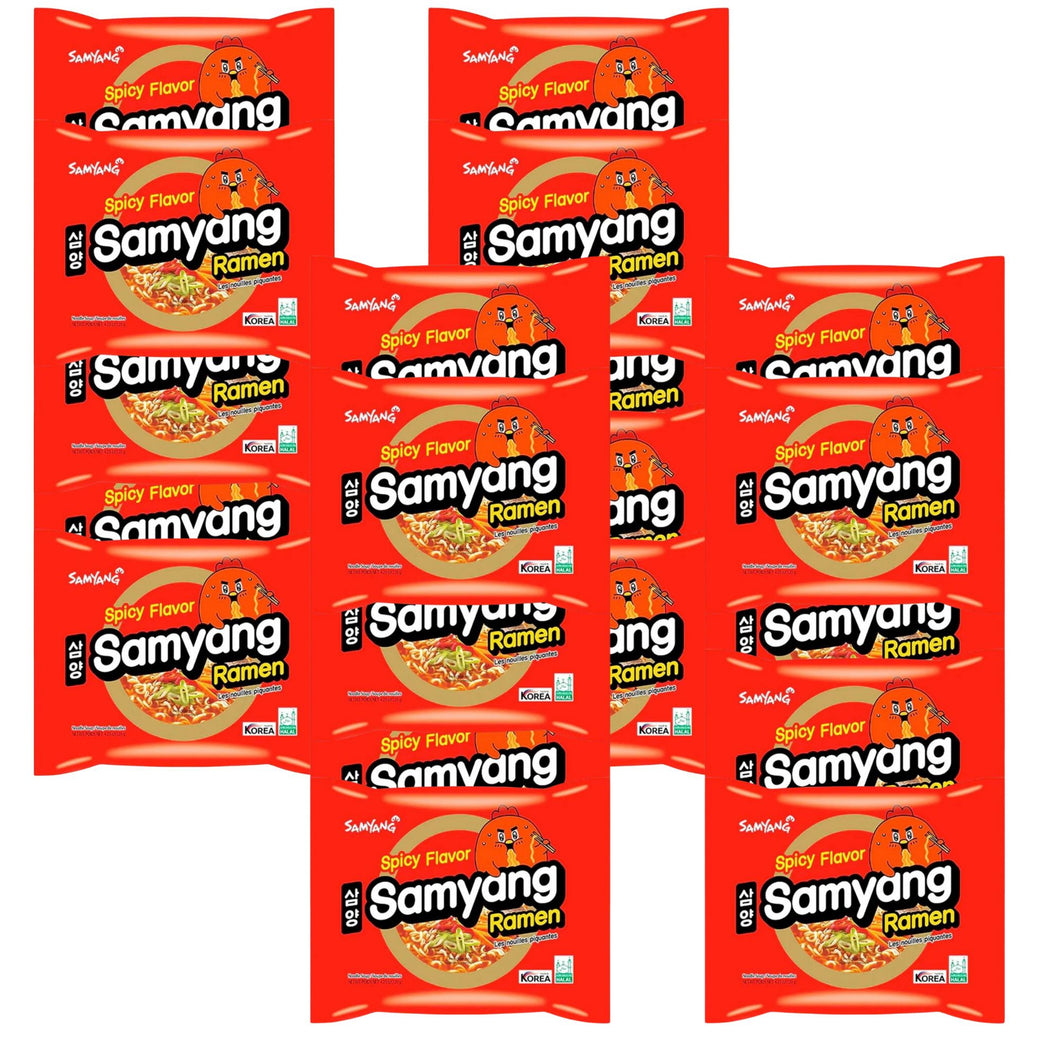 Sopa Instantánea Ramen Coreana Samyang Ramyun Picante de 20 Piezas