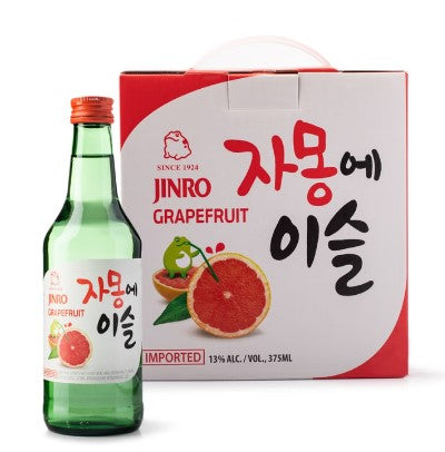 Bebida Coreana Licor Jinro Soju Chamiseul Sabor de Toronja 20 Botella 1 caja