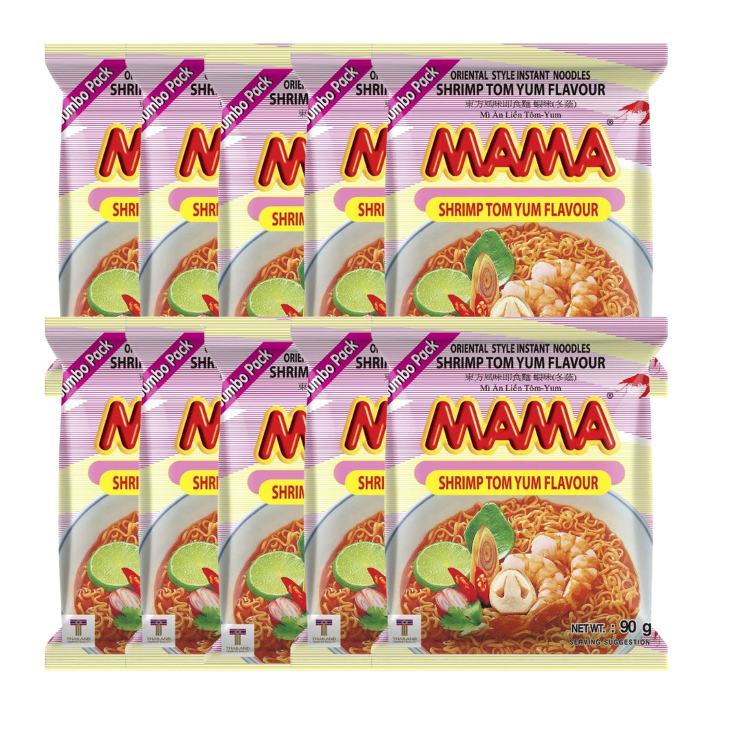 Ramen Instantáneo Thai Mama Ramen Tom Yum Camaron Picante 10 bolsas