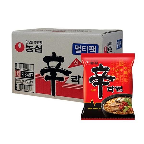 Ramen Instantáneo Picante Coreano Shin Ramen 1 Caja de 40 Piezas