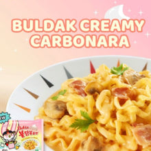 Cargar imagen en el visor de la galería, Sopa Instantánea Ramen Coreana Buldak Carbonara Cremosa Picante 5 Bolsas
