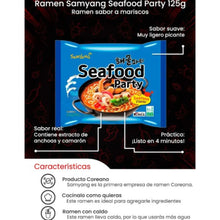 Cargar imagen en el visor de la galería, Sopa Instantánea Ramen Coreana Sea Food Party Sabor Caldo de Mariscos de 5 Bolsas
