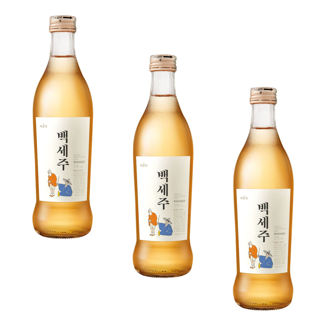 Licor Tradicional Coreano Bakseju Con Ginseng y Nuruk y Arroz 3 botellas