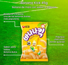 Cargar imagen en el visor de la galería, Botana Galleta Coreana Nonshim Banana Kick 45g 5pz Sabor Platano Para Bebes y Niños
