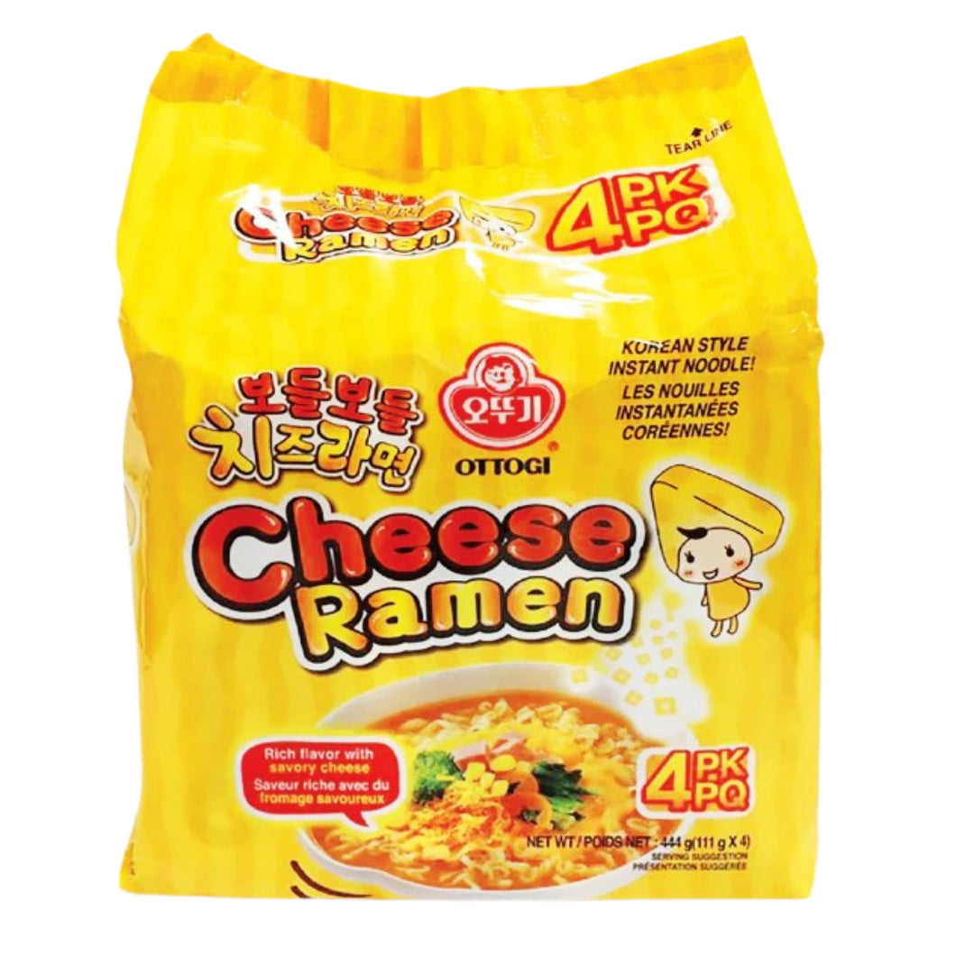 Sopa Instantánea Ramen Coreana Ottogi Cheese Ramyun de 4 Piezas