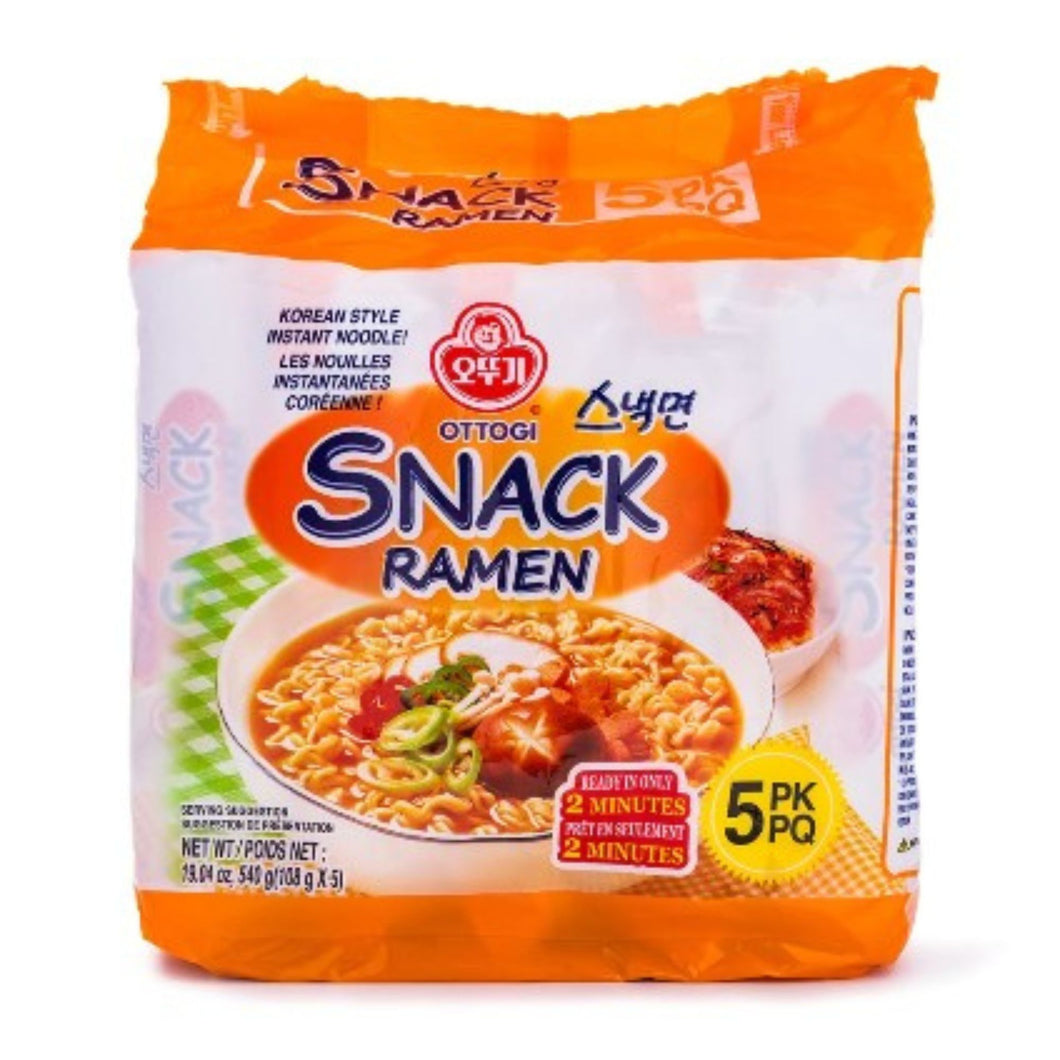 Sopa Instantánea Ramen Coreana Ottogi Snack Myun de 5 Piezas