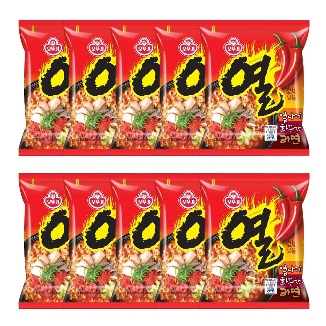 Sopa Instantanea Ramen Coreano Ottogi Hot Ramen 10pzs