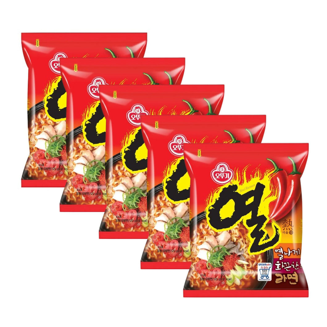 Sopa Instantanea Ramen Coreano Ottogi Hot Ramen 5pzs