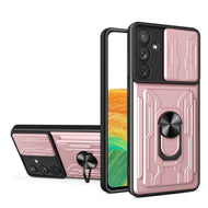 Funda Uso Rudo Con Soporte Anillo y Tarjetero Card Slot Bumper Para Samsung S23 FE