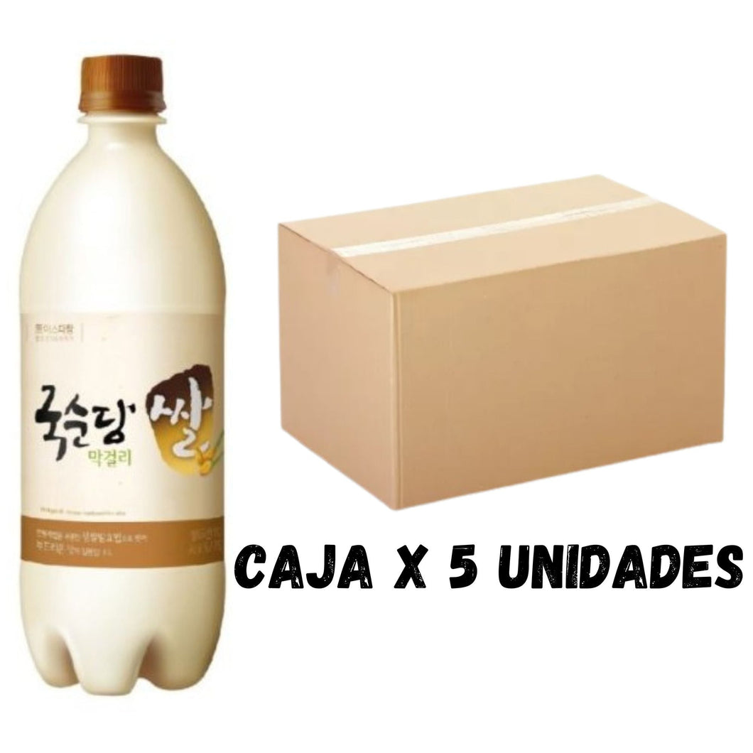 Bebida Coreana Licor Makkoli Kooksoondang Sabor Plátano 5 pzs