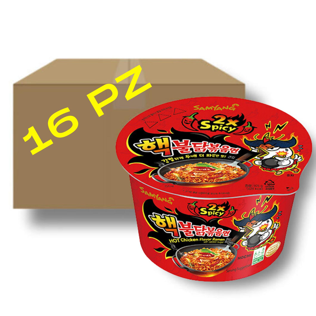 Sopa Instantánea Ramen Coreana Buldak Big Bowl Sabor X2 Picante de 16 Vasos