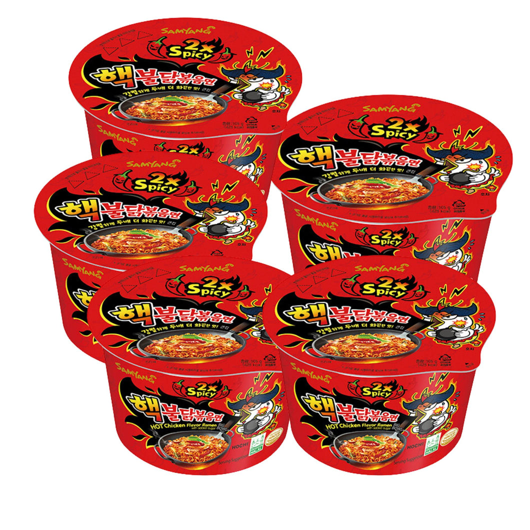 Sopa Instantánea Ramen Coreana Buldak Big Bowl Sabor Doble Picante de 5 Vasos