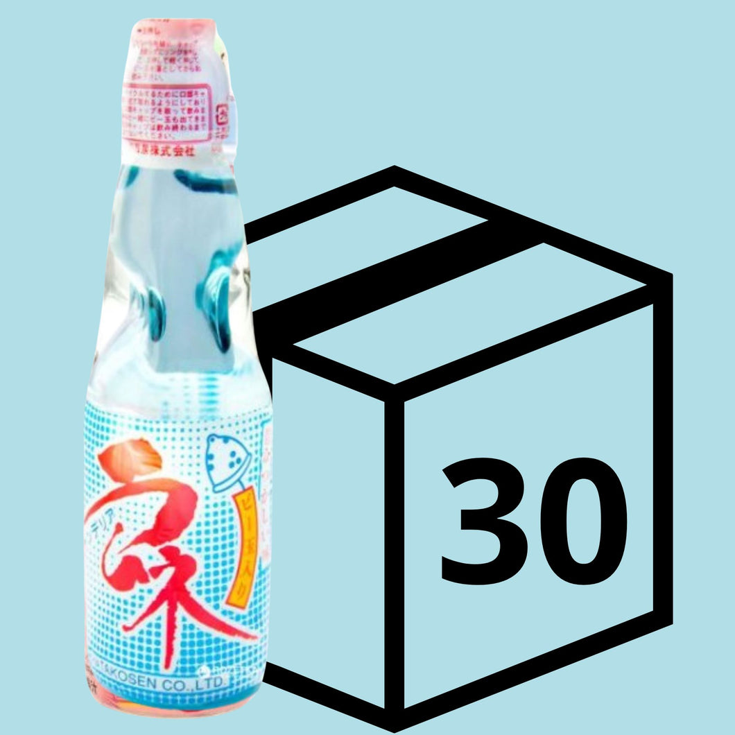 Bebida Ramune Hata Gaseoso Con Canica Vidrio Sabor De Original 200ml 30 Botellas