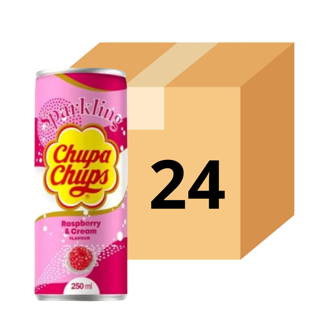 Bebida Coreana Chupa Chups Gaseoso Sabor De Frambuena Cremosa 24 Latas