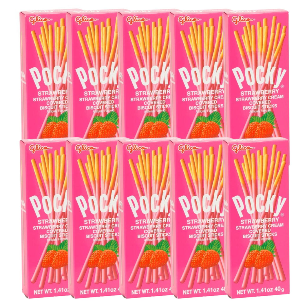 Comida Japonesa Galleta Biscuit Sticks Pocky Fresa 40g 10pzs