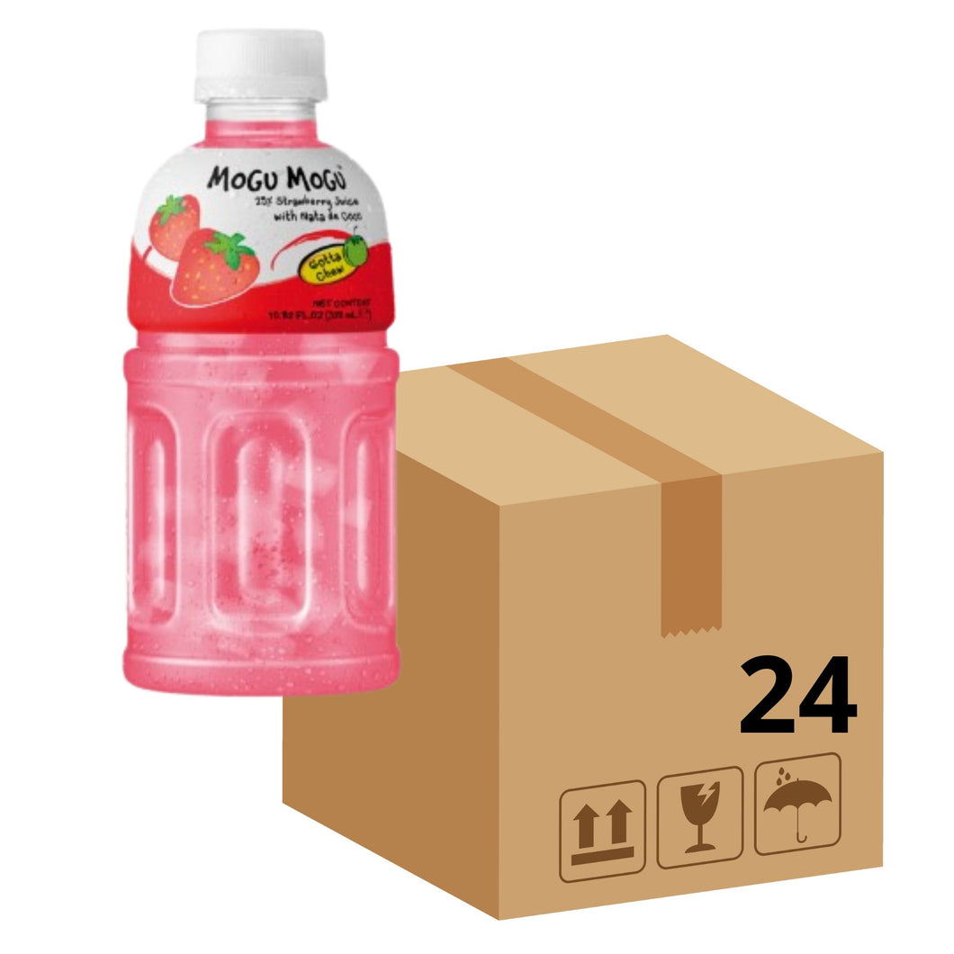 Bibida Japonesa Mogu Mogu De Fresa Con Nata De Coco 320ml 24 Botellas