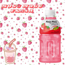 Cargar imagen en el visor de la galería, Bibida Japonesa Mogu Mogu De Fresa Con Nata De Coco 320ml 24 Botellas
