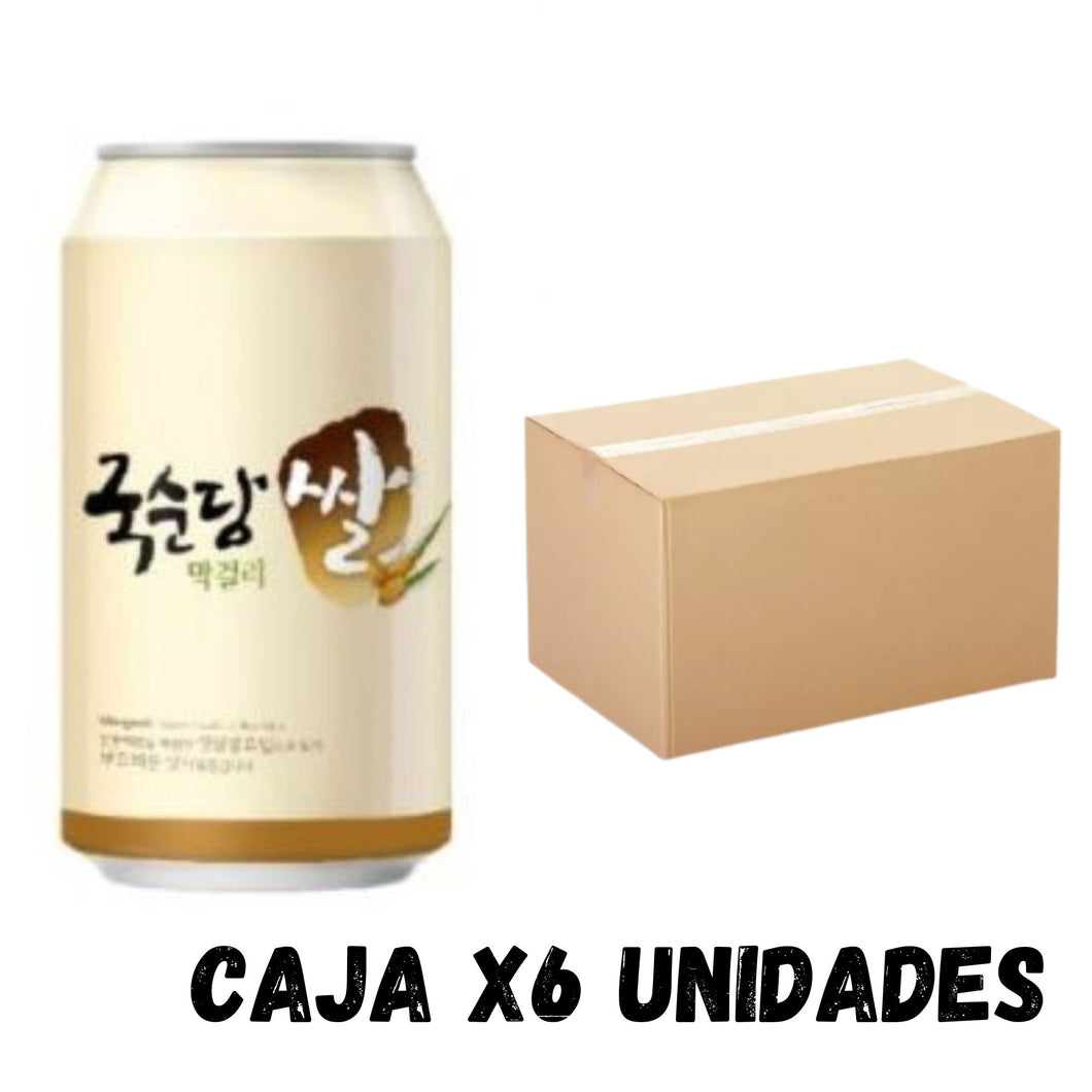 Bebida Coreana Makkoli Kooksoondang Sabor Durazno 6 pzs