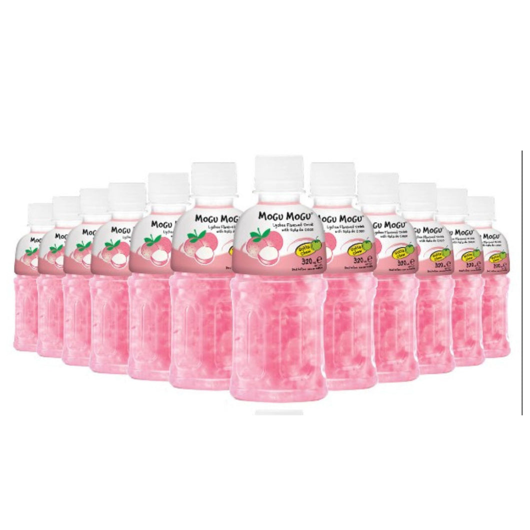 Bibida Japonesa Mogu Mogu De Lychee Con Nata De Coco 320ml 12 Botellas