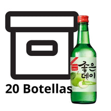 Cargar imagen en el visor de la galería, Bebida Coreana Licor Buen Día Sojo Sabor de Manzana 20 Botellas
