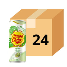 Cargar imagen en el visor de la galería, Bebida Coreana Chupa Chups Gaseoso Sabor De Melon Cremosa 250ml 24 Latas
