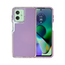 Cargar imagen en el visor de la galería, Funda Rainbow Paint Uso Rudo Doble Capa Para Motorola Mayoreo 10 Pzs
