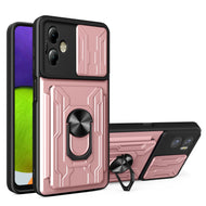 Funda Uso Rudo Con Soporte Anillo y Tarjetero Card Slot Bumper Para Moto G14