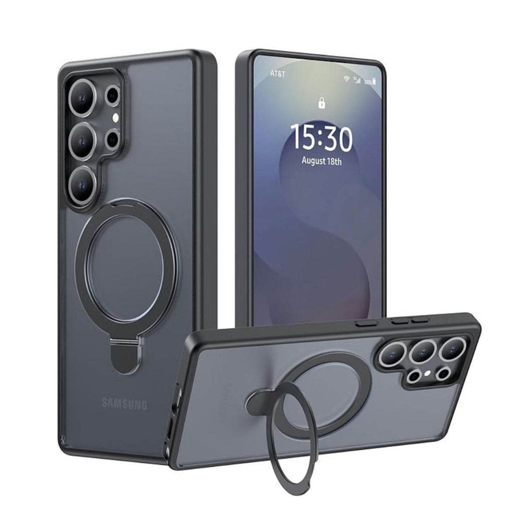 Funda Air Stand Con Soporte De Aro Para Samsung Serie S25