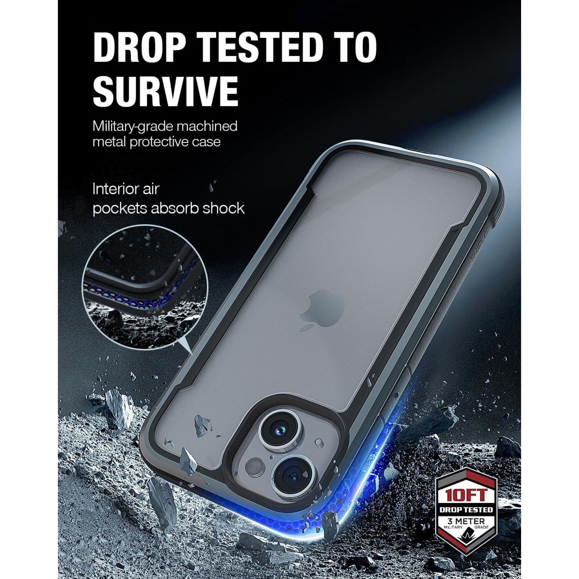 Funda para iPhone 13 Pro Max Raptic Shield de aluminio